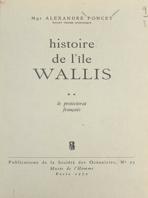 cover image of Histoire de l'île Wallis (2)